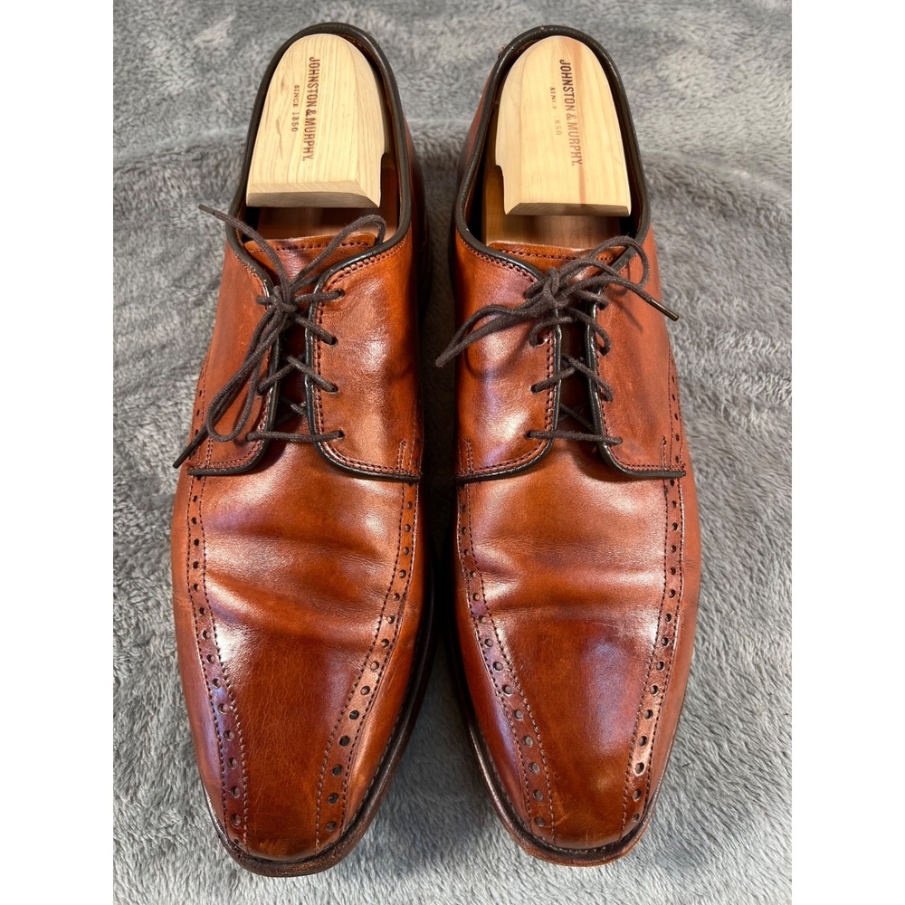 Allen Edmonds Wendell Mens Shoes 10 D Brown USA Wingtip Brogue Bicycle Toe